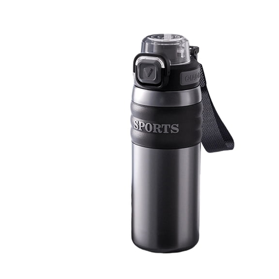 Sports Insulated Water Bottle with Carry Strap Leak-Proof for Outdoor Gym Travel