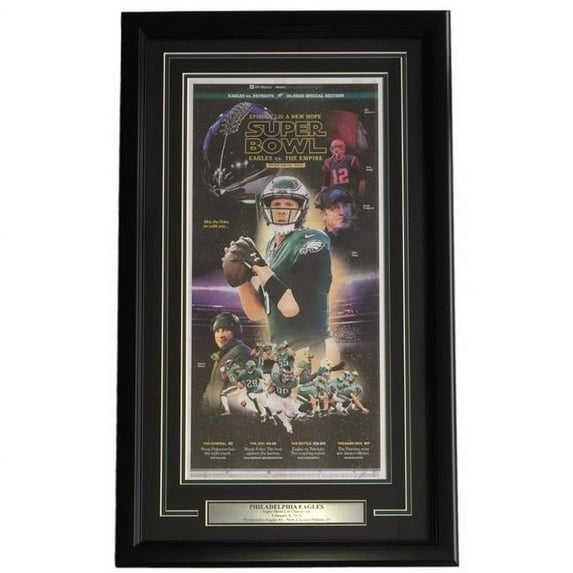 Sports Integrity 22159 Nick Foles Eagles Framed Feb 2 2018 Star Wars Episode 52 LII Inquirer Cover