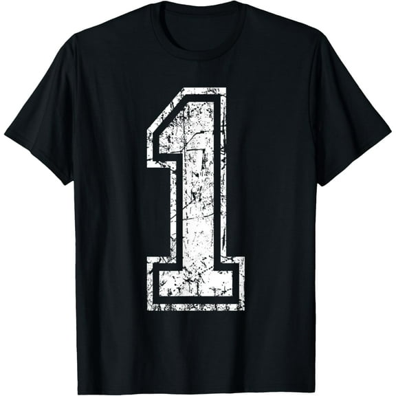 Sports Jersey Grunge Number 1 Team Player Birthday Gift T-Shirt
