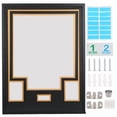 thumbnail image 1 of Sports Jersey Shadow Box Frame, Wall-Mount Display Case with Dual-Color Mat, Photo Slots & Mounting Hardware (Black Top & Gold Base), 1 of 7