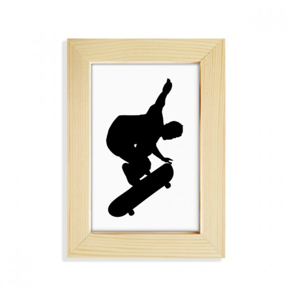 Sports Jumping Skateboard Player Desktop Display Photo Frame Picture Art Painting 5x7 inch