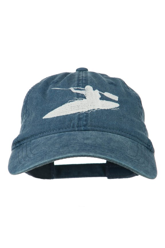 Sports Kayak Embroidered Washed Dyed Cap - Navy OSFM