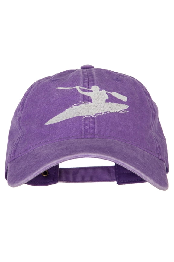 Sports Kayak Embroidered Washed Dyed Cap - Purple OSFM