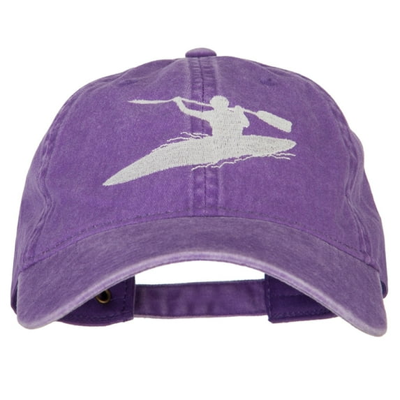 Sports Kayak Embroidered Washed Dyed Cap - Purple OSFM