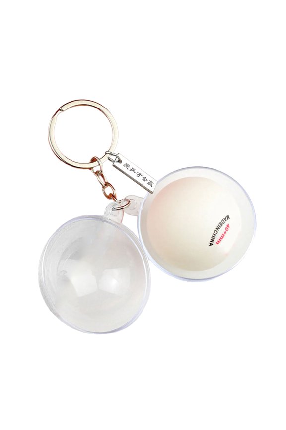 Sports Keyring Realistic Table Tennis Design Acrylic Construction Compact Size Creative Gift Present