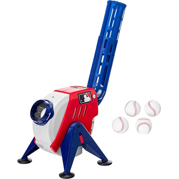 Sports Kids Pitching Machine - Plastic Baseball Pitching Machine for Kids Batting Practice - MLB Power Pitcher with Adjustable Speeds
