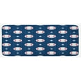 thumbnail image 1 of Sports Kitchen Mat, Baseball Patterns on Vertical Striped Background Stars Design, Plush Decorative Kitchen Mat with Non Slip Backing, 47" X 19", Night Blue Red White, by Ambesonne, 1 of 1