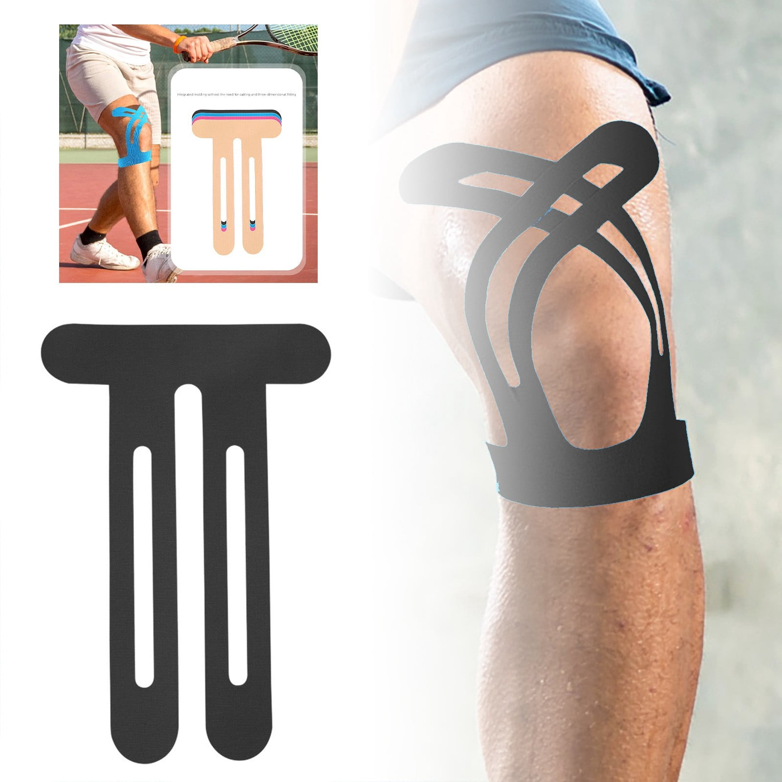 High-Performance Sports Knee Precut Muscle Patch - Integrated Elastic ...