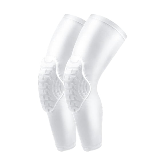 Sports Knee Pad Breathable Basketball Knee Sleeve Honeycomb Protection Bumper Brace Kneelet Protective Knee Pad-White,XL