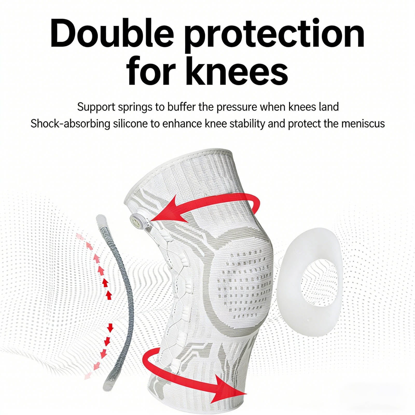 Sports Knee Pad for Basketball Men's Running Football Badminton, Compression Support Sleeve for Left Leg Joint Pain Relief & Injury Recovery (1 PC)