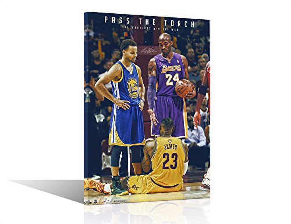 Sports Legends Black Mamba Lebron James & Stephen Curry Poster Wall Art ...