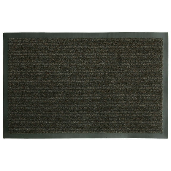 Fanmats 27392 Ribbed Utility Mat, 28 in L, 18 in W, Polypropylene Rug, Brown