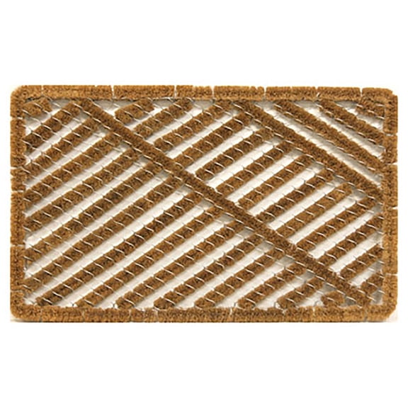 Sports Licensing Solutions 18 in. W X 30 in. L Brown Wire Brush Coir Utility Mat
