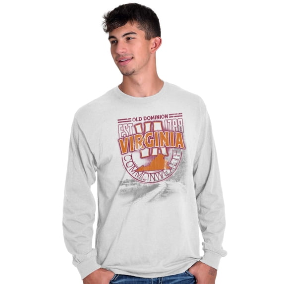 Sports Long Sleeve Tees Shirts T-Shirts Virginia Old Dominion Commonwealth Team VA