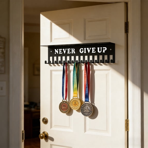 Sports Medal Display, Trophy Holder Rack, Wall Mounted Storage for Awards and Medals, Iron Construction, 1 Piece
