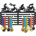 thumbnail image 1 of Sports Medal Hanger Display Holder Personalised Medals Rack Wall Mounted Hanging Hooks for Athletes Gifts, 1 of 8