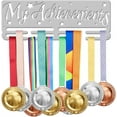 thumbnail image 1 of Sports Medal Hanger Holder Display My Achievements Sports Medals Display Rack for 40+ Medals Wall Mount Award Display Holder Hook Decor Platinum Iron Hooks, 1 of 9