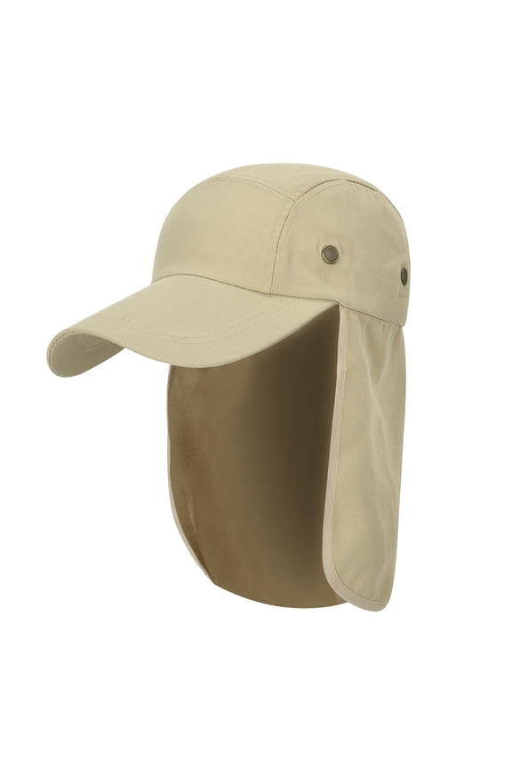 Sports Men Sun Cap for Outdoors Wide Brim Fishing Sun Cap with Neck Coverage Leave-On Neck Guard for All-Day UVA Sunlight Endurance