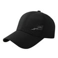 thumbnail image 1 of Sports Mesh Baseball Cap, Summer Breathable Mesh Baseball Sun Cap Sport Quick Drying Hats Unisex Running Visor Cap with Adjustable Buckle Closure,Adjustable Ball Trucker Hat,Black,56-58cm, 1 of 4