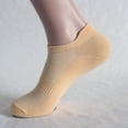 thumbnail image 1 of Sports Mesh Breathable Running Socks Women Summer Thin Boat, Orange, 1 of 4