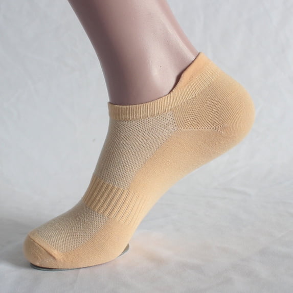 Sports Mesh Breathable Running Socks Women Summer Thin Boat, Orange