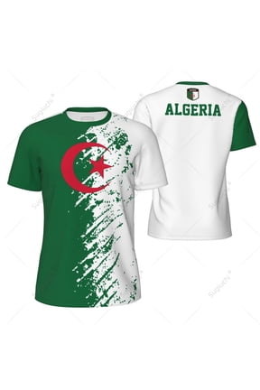 Sports Mesh T-shirt Algeria Flag For Running Bike Soccer Tennis Football Fitness Tees 3D Printed Custom
