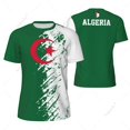thumbnail image 1 of Sports Mesh T-shirt Algeria Flag For Running Bike Soccer Tennis Football Fitness Tees 3D Printed Custom, 1 of 1