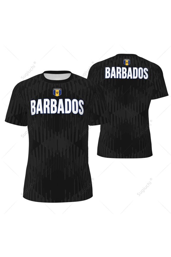 Sports Mesh T-shirt Barbados Flag For Running Bike Soccer Tennis Football Fitness Tees 3D Printed Custom