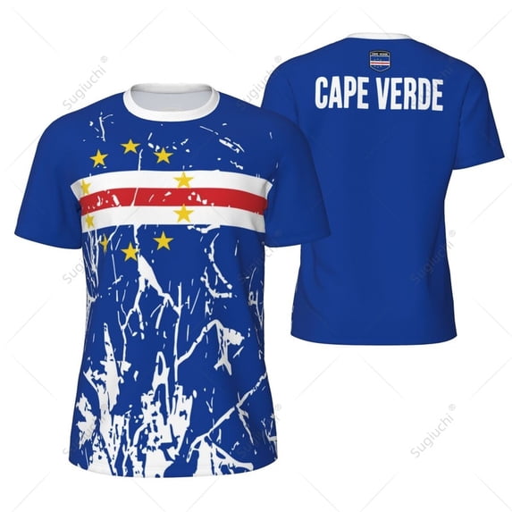 Sports Mesh T-shirt Cape Verde Flag For Running Bike Soccer Tennis Football Fitness Tees 3D Printed Custom