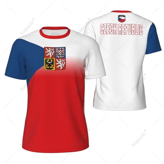 Sports Mesh T-shirt Czech Republic For Running Bike Soccer Tennis Football Fitness Tees 3D Printed Custom