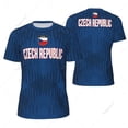 thumbnail image 1 of Sports Mesh T-shirt Czech Republic For Running Bike Soccer Tennis Football Fitness Tees 3D Printed Custom, 1 of 1