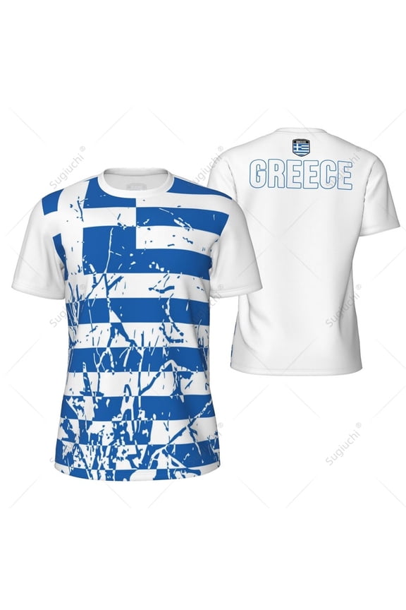 Sports Mesh T-shirt Greece Flag Greek For Running Bike Soccer Tennis Football Fitness Tees 3D Printed Custom