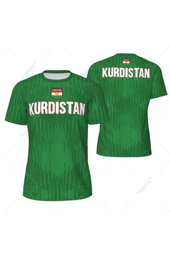 Sports Mesh T-shirt Kurdistan Flag For Running Bike Soccer Tennis Football Fitness Tees 3D Printed Custom