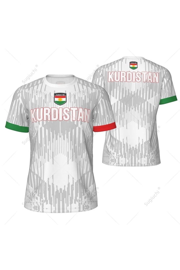 Sports Mesh T-shirt Kurdistan Flag For Running Bike Soccer Tennis Football Fitness Tees 3D Printed Custom