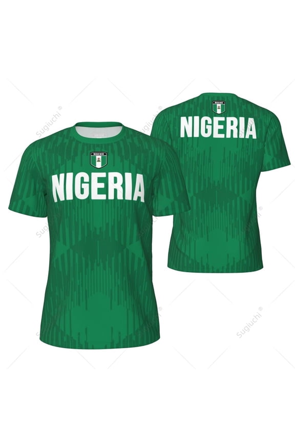 Sports Mesh T-shirt Nigeria Flag For Running Bike Soccer Tennis Football Fitness Tees 3D Printed Custom
