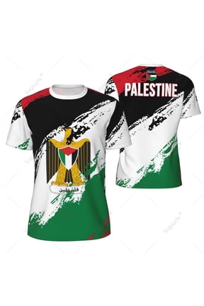 Sports Mesh T-shirt Palestine Flag For Running Bike Soccer Tennis Football Fitness Tees 3D Printed Custom