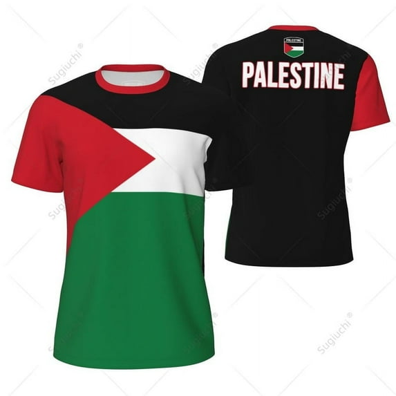 Sports Mesh T-shirt Palestine Flag For Running Bike Soccer Tennis Football Fitness Tees 3D Printed Custom