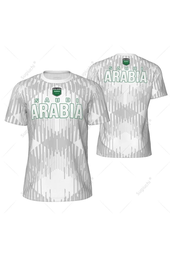 Sports Mesh T-shirt Saudi Arabia Flag For Running Bike Soccer Tennis Football Fitness Tees 3D Printed Custom
