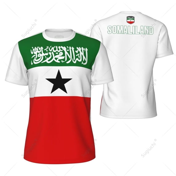 Sports Mesh T-shirt Somaliland Flag For Running Bike Soccer Tennis Football Fitness Tees 3D Printed Custom