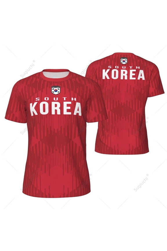 Sports Mesh T-shirt South Korea Flag For Running Bike Soccer Tennis Football Fitness Tees 3D Printed Custom