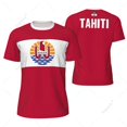 thumbnail image 1 of Sports Mesh T-shirt Tahiti Flag For Running Bike Soccer Tennis Football Fitness Tees 3D Printed Custom, 1 of 2