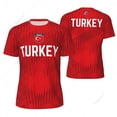 thumbnail image 1 of Sports Mesh T-shirt Turkey Flag For Running Bike Soccer Tennis Football Fitness Tees 3D Printed Custom, 1 of 1