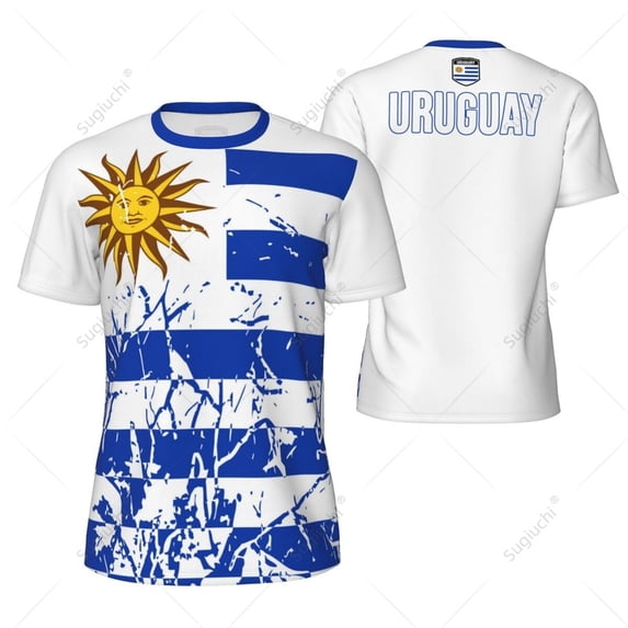 Sports Mesh T-shirt Uruguay Flag For Running Bike Soccer Tennis Football Fitness Tees 3D Printed Custom
