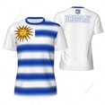 thumbnail image 1 of Sports Mesh T-shirt Uruguay Flag For Running Bike Soccer Tennis Football Fitness Tees 3D Printed Custom, 1 of 1