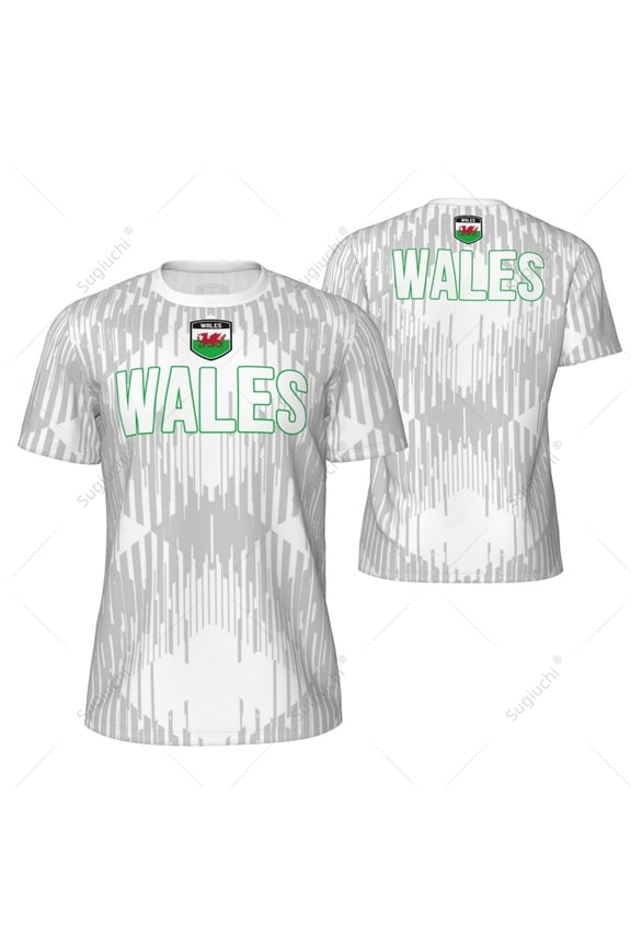 Sports Mesh T-shirt Wales Cymru Flag For Running Bike Soccer Tennis Football Fitness Tees 3D Printed Custom