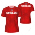 thumbnail image 1 of Sports Mesh T-shirt Yugoslavia Flag For Running Bike Soccer Tennis Football Fitness Tees 3D Printed Custom, 1 of 1