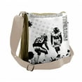 thumbnail image 1 of Sports Messenger Bag, American Soccer Dot, Unisex Cross-body, by Ambesonne, 1 of 2