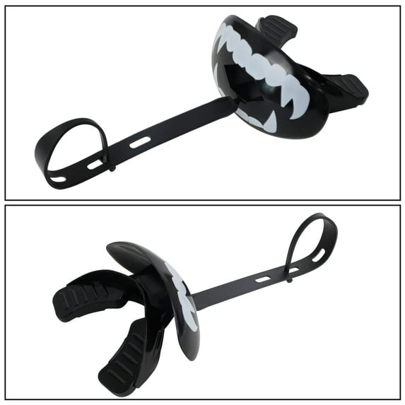 Sports Mouth Guard, Mouth Guard Sport for Football Basketball Boxing MMA Hockey, Protects Interior and Exterior of Mouth, Allows Airflow, Breathable Mouth Guard Football for Youth and Adults, Black