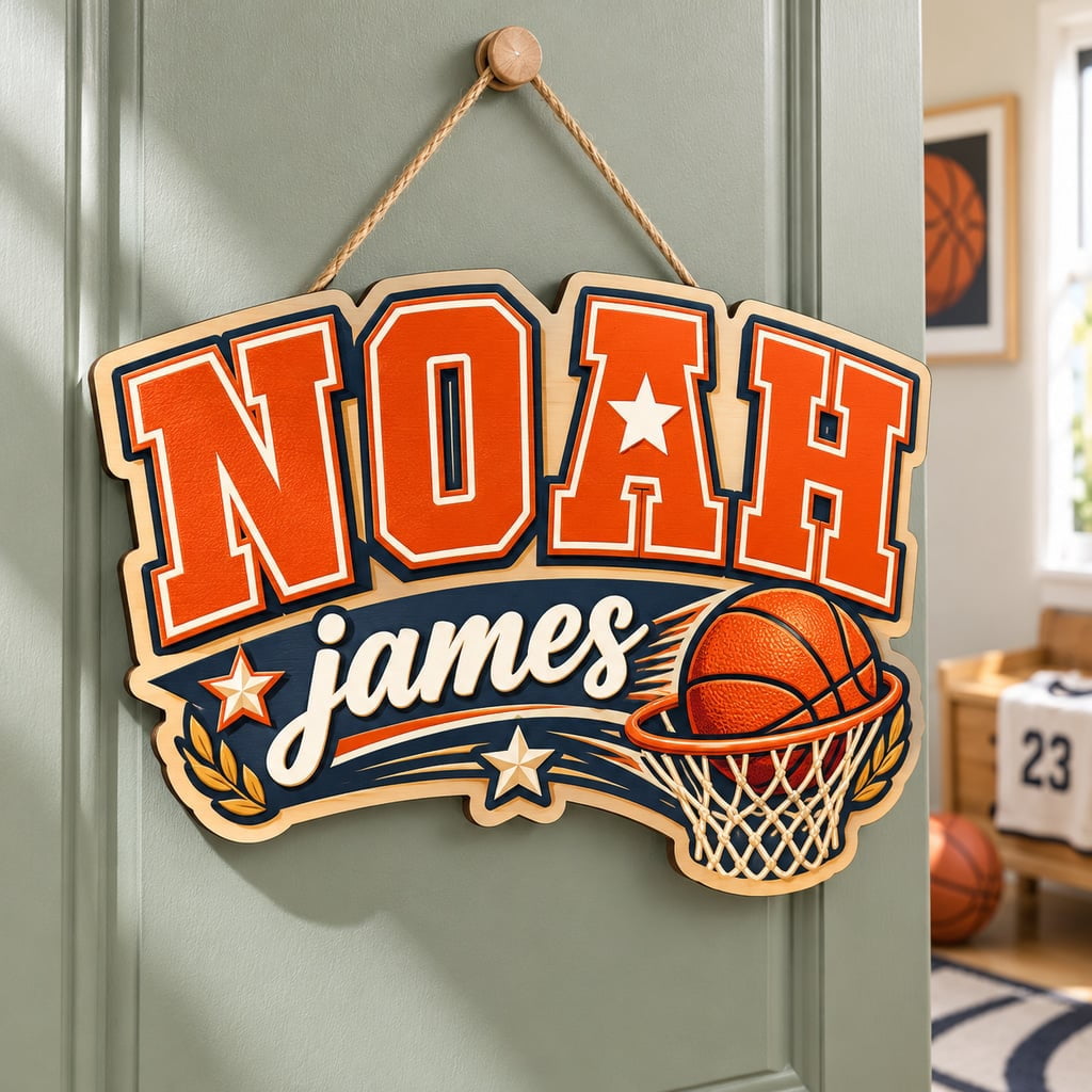 Sports Name Sign, Personalized Baseball Basketball Football Golf Soccer ...