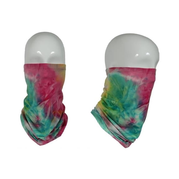 Sports Neck Gaiter Face Mask for Outdoor, Teal Cherry Tie Dye